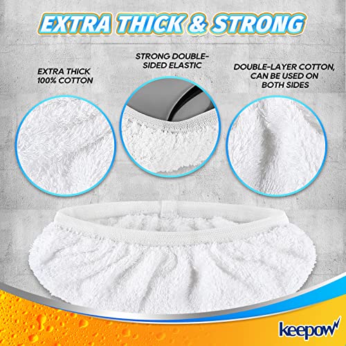 KEEPOW 2 Pack Reusable Mop Pads for O Cedar Hardwood Floor'N Mop