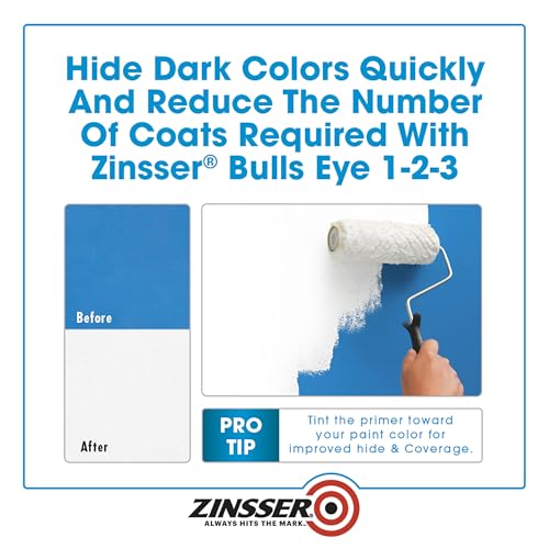 Zinsser Bulls Eye 1-2-3 Water-Based Primer & Sealer, Quart