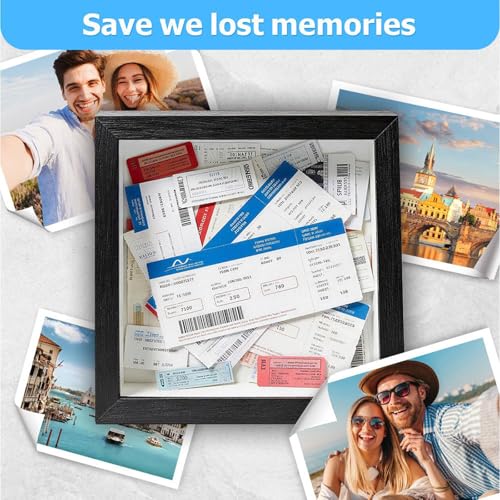 5x5 Shadow Box Frame with HD Glass for Displaying Souvenirs