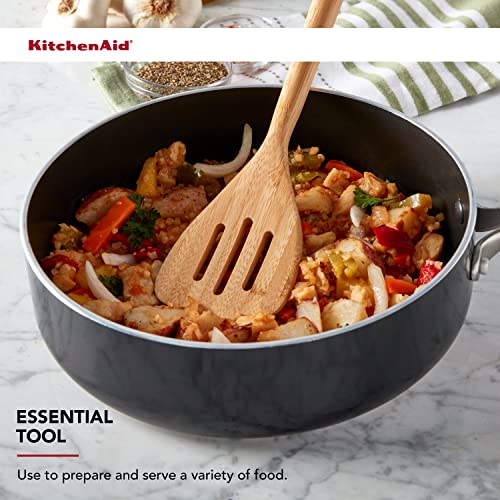 KitchenAid 12-Inch Bamboo Slotted Turner - Eco-Friendly Kitchen Tool