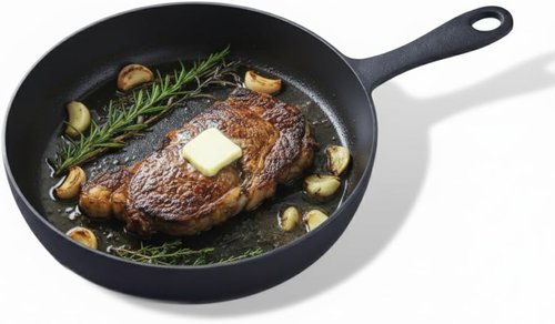 Flambo Skillet #10 - Non-Stick 10-Inch Pre-Seasoned Cast Iron Frying Pan | Versatile for Grilling, Frying, Searing