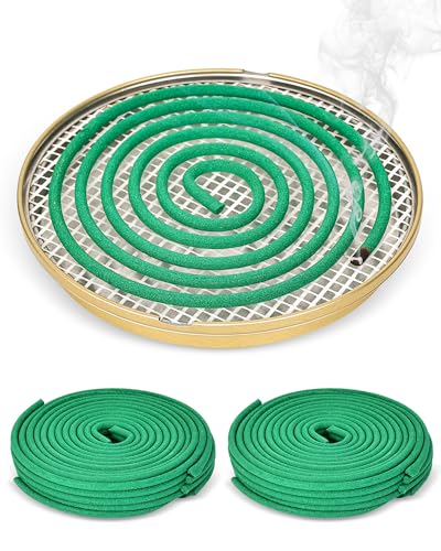 Citronella Incense Coils for Outdoors - 20 Count with Stand