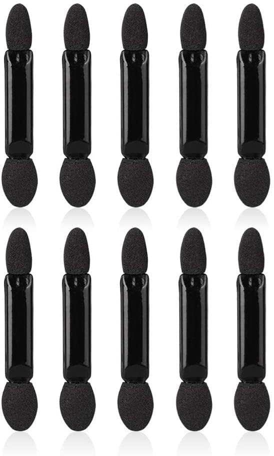 Sluswallow 10Pcs Double-Sided Sponge Eyeshadow Brushes Mini Travel Sticks
