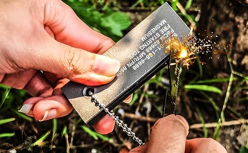 Magnesium Fire Starter with Striker for Camping & Survival