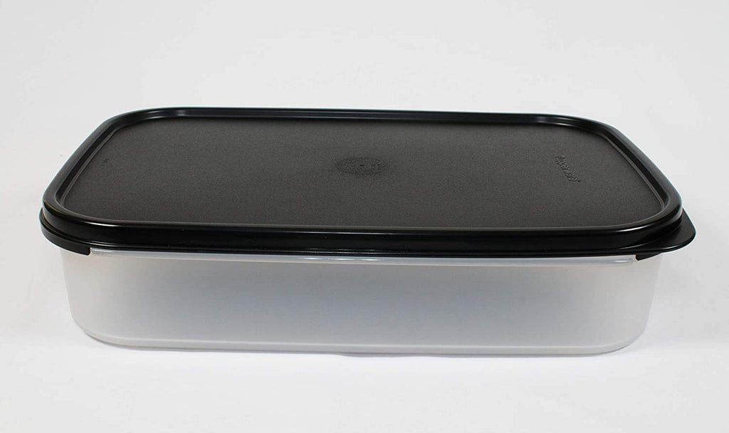 Tupperware Modular Mates Rectangle 1 Black Seal Holds 8.5 Cups