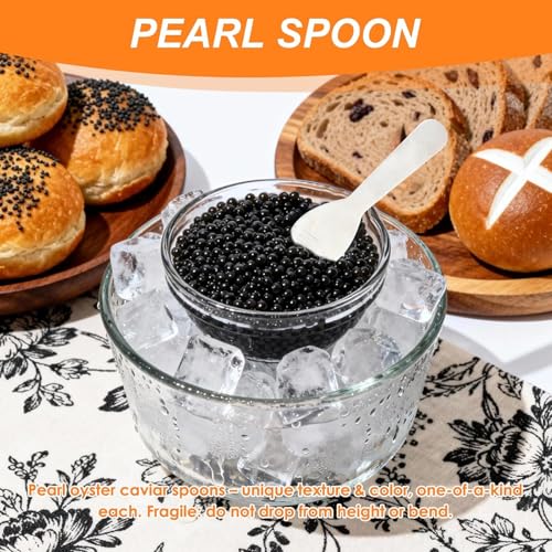 Handcrafted Mother of Pearl Caviar Spoons Set - 5 Pcs, 2.9 Inch