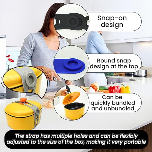 Silicone Lid Lock Strap for 5-8 Quart Slow Cookers - Grey