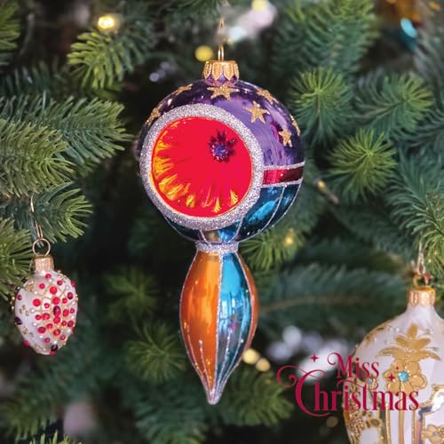 Miss Christmas 2026 Vintage Fair Starlight Freeblown Christmas Tree Ornament - Handcrafted in Poland