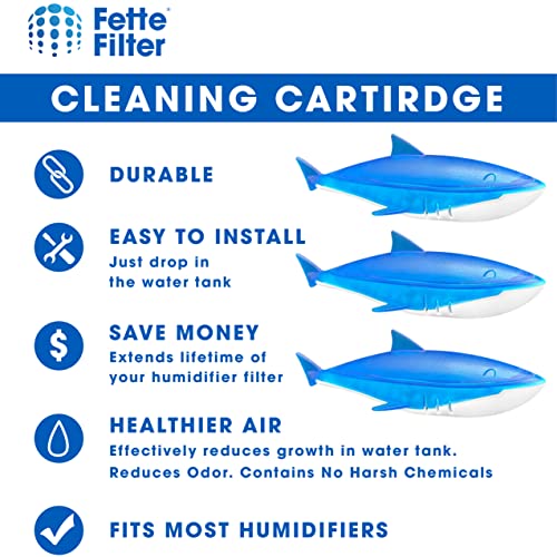 Fette Filter Shark Humidifier Cleaner - 3 Pack for Odor Control & Dust Reduction