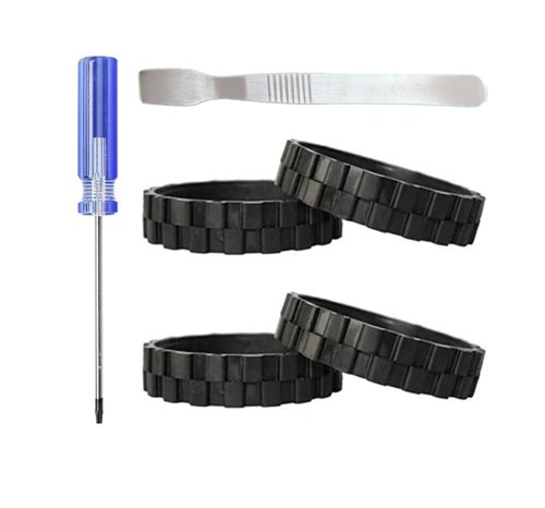 4 Pcs Drive Wheel Tires Compatible with IRobot Roomba S Series S9 (9150) S9+ S9 Plus (9550) Robot Vacuum Cleaner Accessories Replacement Parts (4 tire with tool)