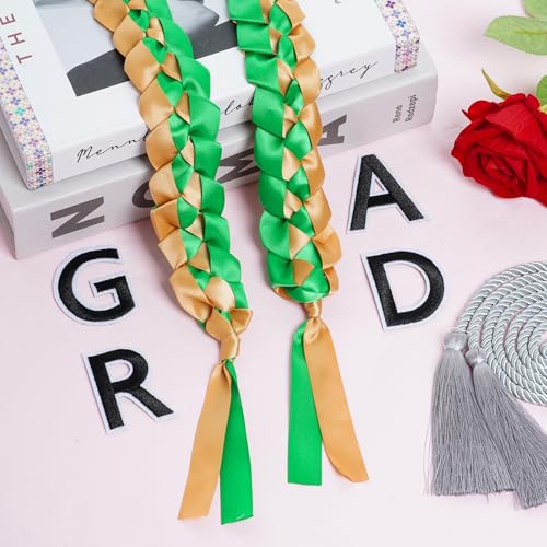 2026 Graduation Ribbon Lei Set with Tassel & Embroidery Patches