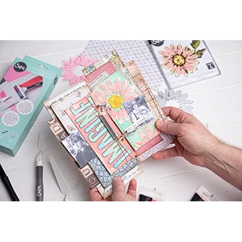 Sizzix Thinlits Die Set 43PK Alphanumeric Bulletin by Tim Holtz, 666281, Cranberry