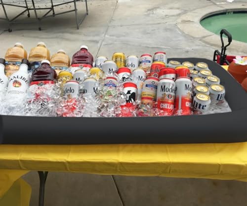 Inflatable Serving Bar Cooler - Black Ice Buffet Tray for Parties