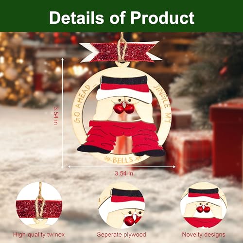 Funny Christmas Ornaments 2025 - Wooden Santa Tree Decorations