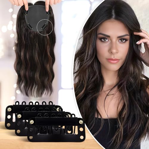 30PCS 6-Tooth U-Shape Wig Clips Black Metal Hair Extension Snaps