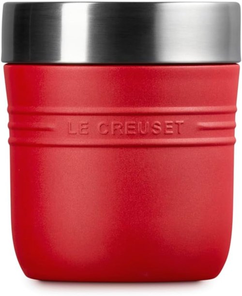 Le Creuset Stainless Steel Food Jar - 16 oz. | Portable & Stylish in Cerise
