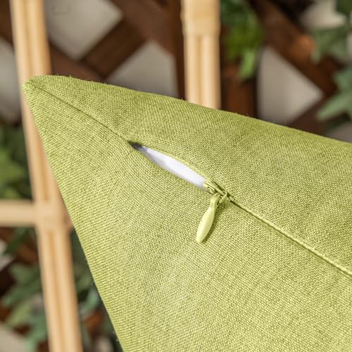 Moss Green Outdoor Waterproof Throw Pillow Covers Set of 2 - 20x20