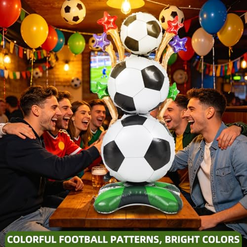 Giant 62-Inch Soccer Ball Foil Balloon - Football Party Decor
