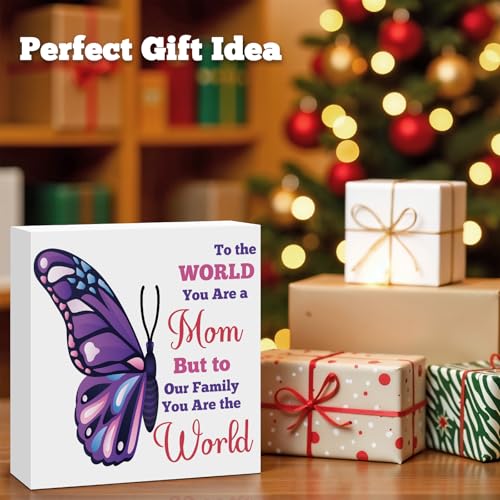 Heartfelt Wooden Box Sign for Mom - Perfect Gift for Any Occasion