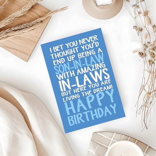 Funny Son-in-Law Birthday Card with Red Envelope – Humorous Greeting