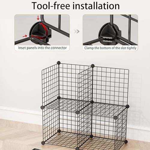 40PCS Black Cube Connectors for Modular Storage Solutions