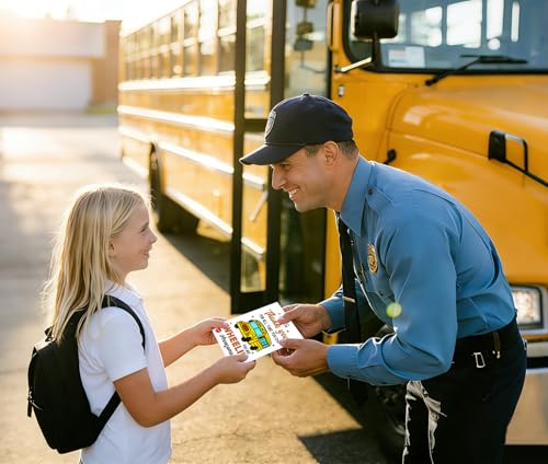 Funny School Bus Driver Thank You Card - 4"x6" Appreciation Gift