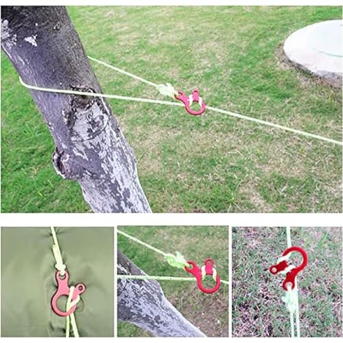 20Pcs Guyline Wind Rope Buckle Aluminum Alloy Guyline Cord Adjuster Tent Tensioners Rope Adjuster Tent Rope Adjusters for Tent Camping Hiking Outdoor Activity