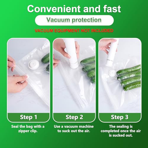 FIRAWER Reusable Vacuum Sealer Bags - 8.5x8.5in, 12 Pcs, BPA-Free