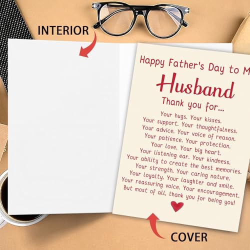 Sweet Father's Day Card for Husband - Unique Gift Idea