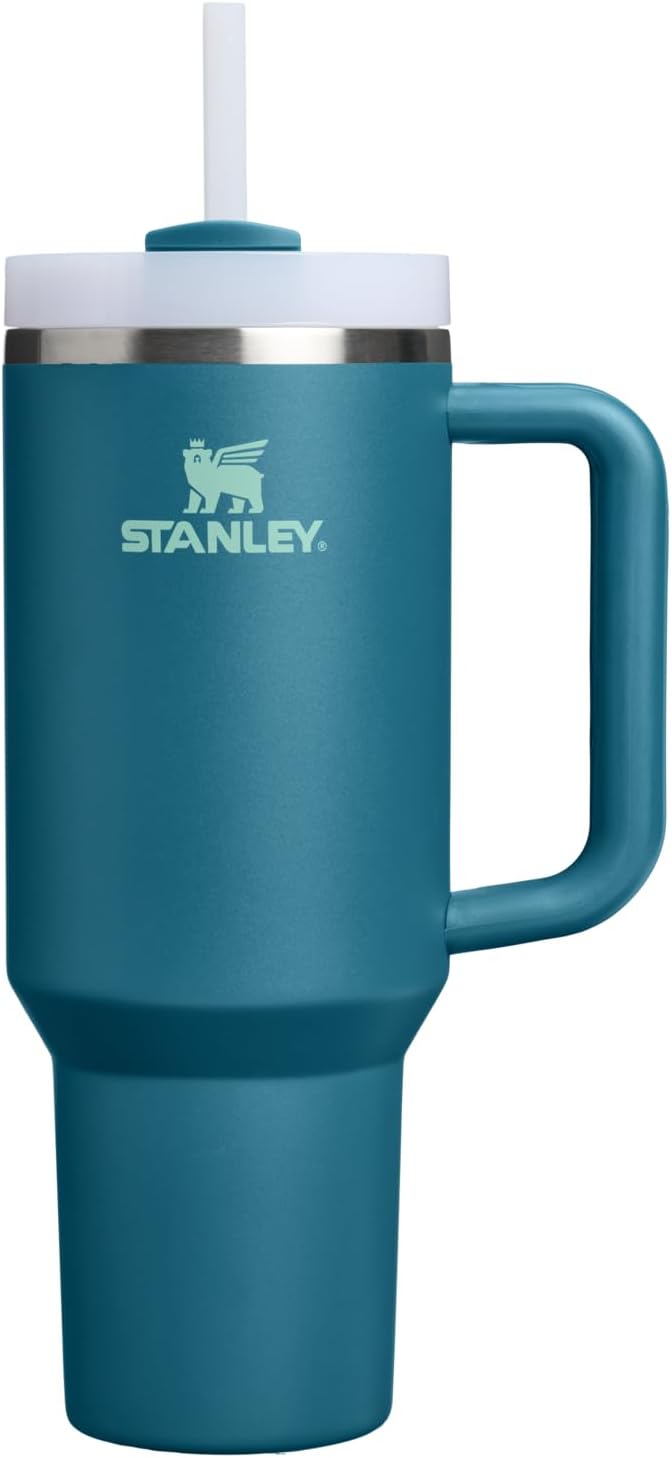 STANLEY Quencher H2.0 Tumbler - 40 oz Insulated Stainless Steel Cup with Handle & Straw | Coastal Teal