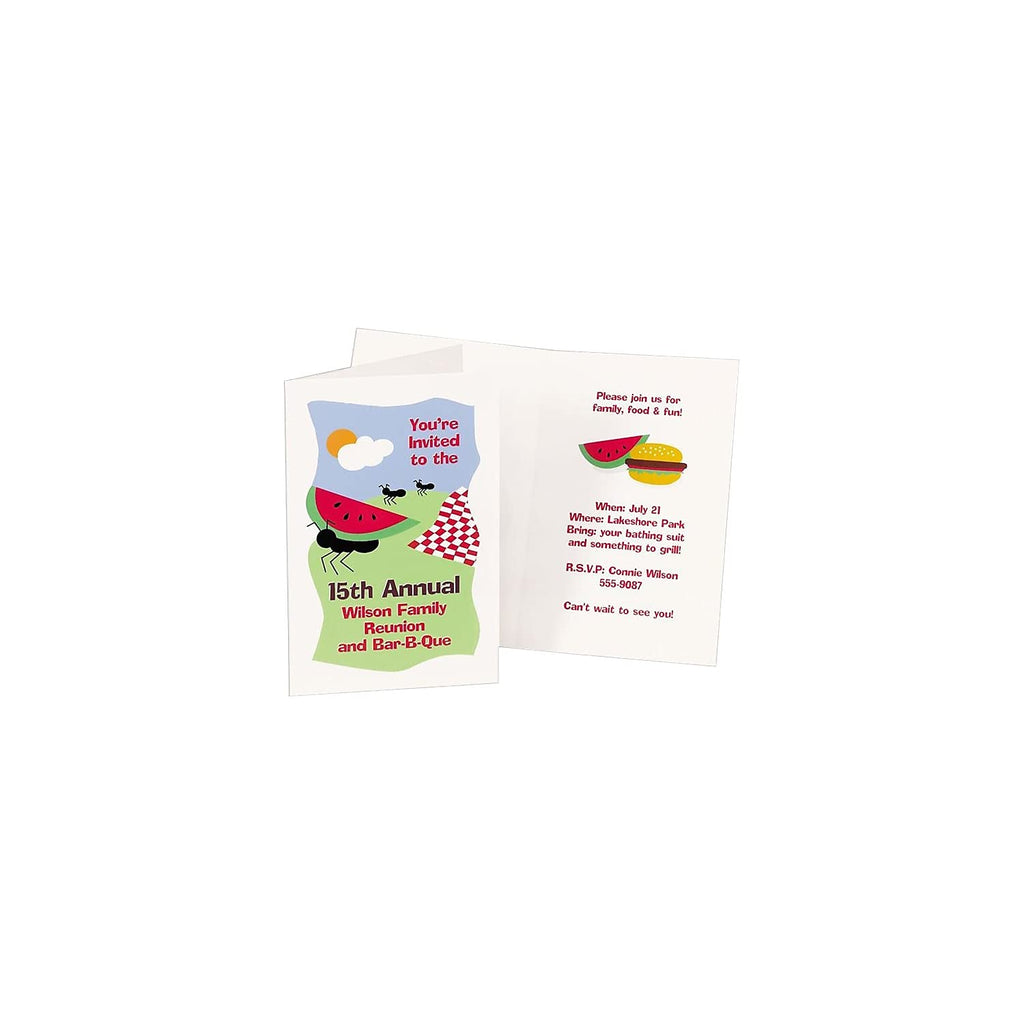 Avery 3265 Greeting Cards, Inkjet, 5-1/2-Inch x8-1/2-Inch, 20/BX, Matte White