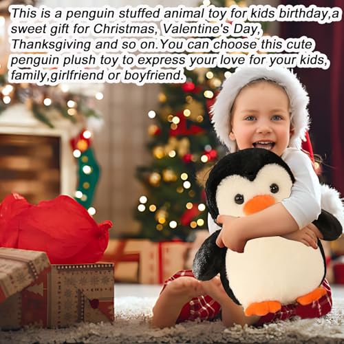 8.7 Inch Penguin Stuffed Animal Plush Pillow for Kids and Adults