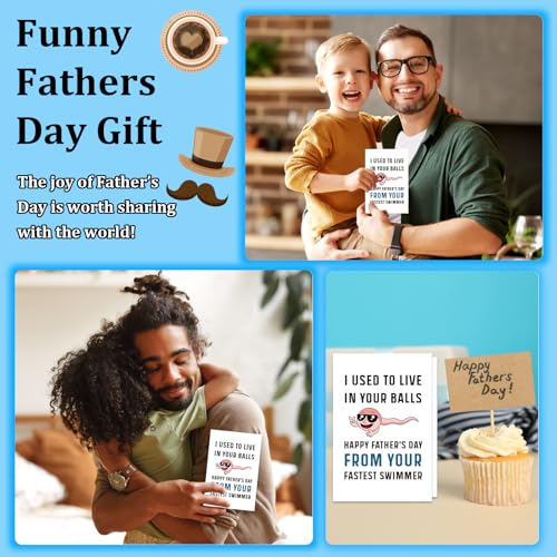 Funny Father's Day Card for Dad - Hilarious Greeting Card with Envelope