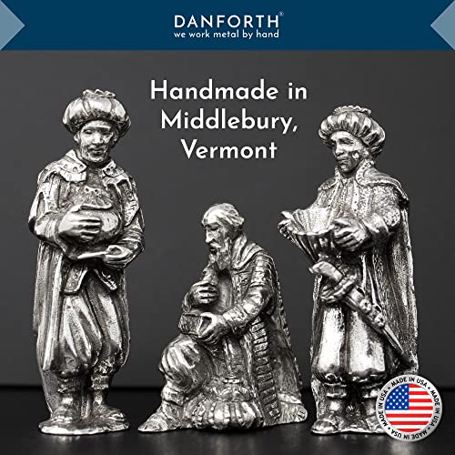 Danforth Pewter Nativity Set - Handcrafted Wisemen Figurines - Made in USA