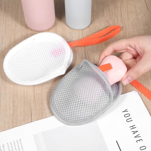 Mesh Soap Saver Bags 4-Pack, Exfoliating Bar Soap Pouch with Drawstring