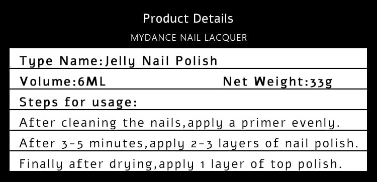 Milky Nude Pink Jelly Nail Polish Fast Drying Sheer Lacquer 6ml