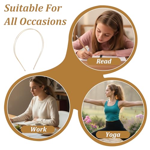 Mabor Gold Double Headband - Minimalist Aluminum Alloy Hair Accessory