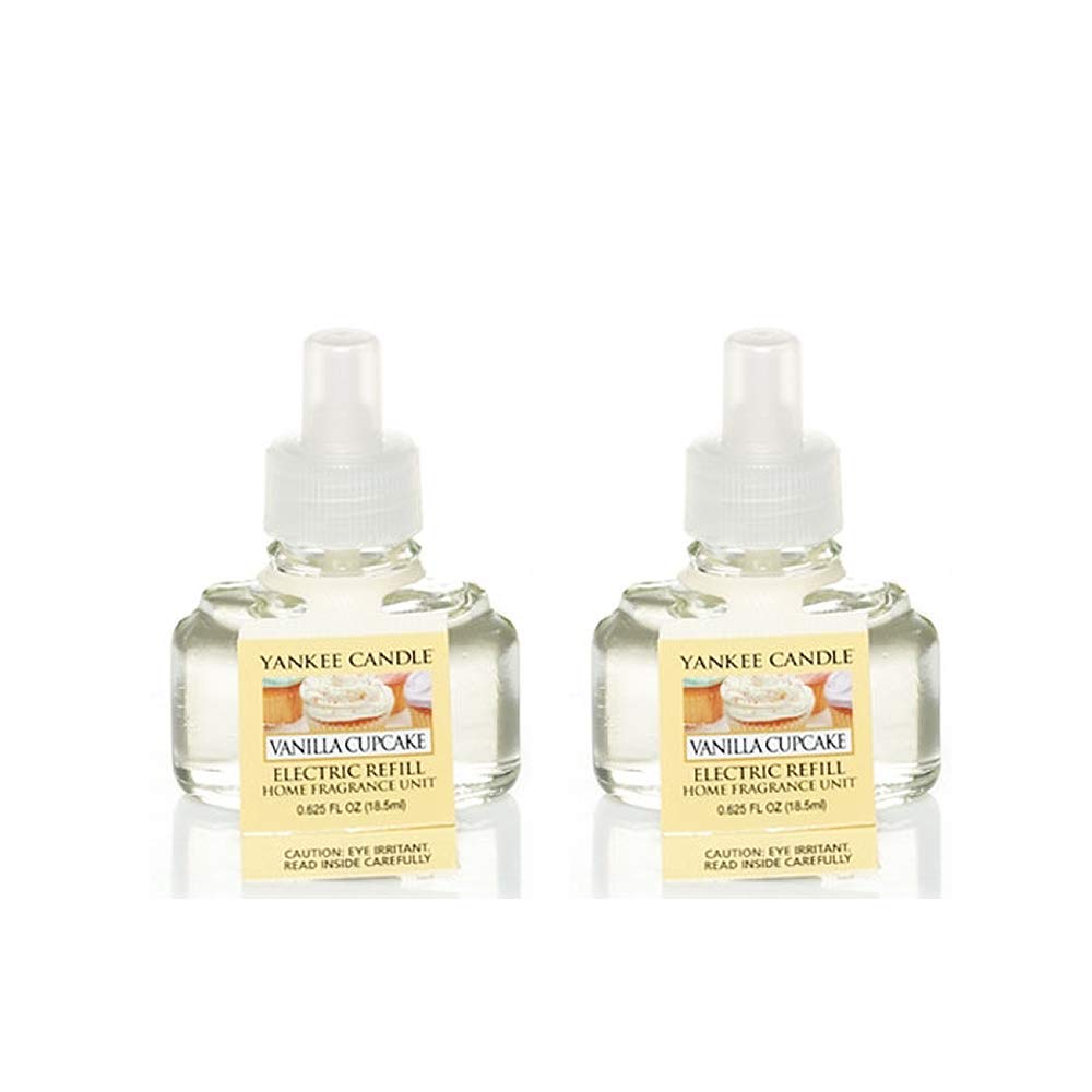 Yankee Candle ScentPlug Refill for Plug in Air Fresheners, Scented Oil Refills, Long Lasting Home Fragrance, Vanilla Cupcake (Pack of 2)