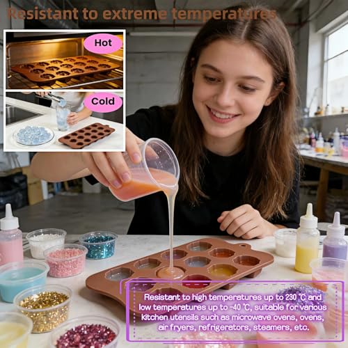 Rose Silicone Molds 2-Pack for Chocolates & Treats - Food Grade