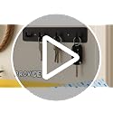 Wall-Mounted Key Holder Rack with 4 Hooks - Self-Adhesive Entryway Organizer