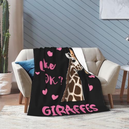 Giraffe Throw Blanket - Soft Plush Fleece 40"x50" for Cozy Comfort