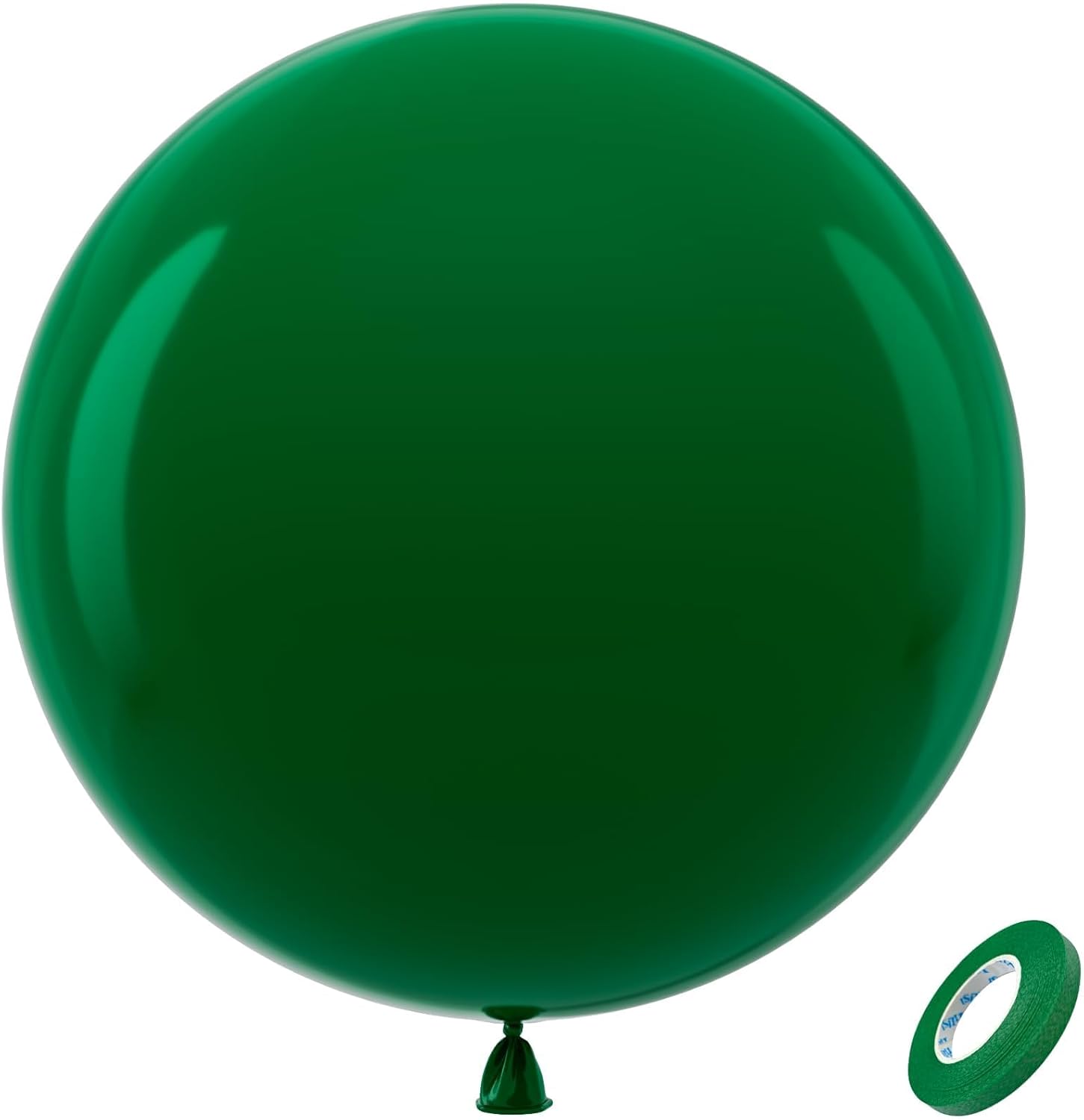 Bezente 36-Inch Dark Green Giant Balloons - 8 Pack Jumbo Emerald Latex Balloons for Parties & Events