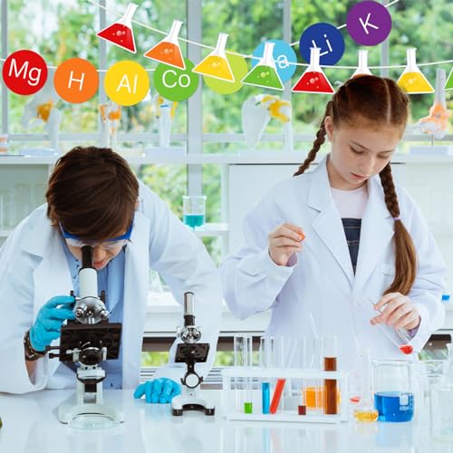 Science Party Banners Set - 5pcs 'We Love Science' Garland for Classroom & Birthday Decor