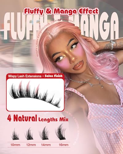 CORUSCATE Manga Lash Clusters Wispy Anime Eyelash Extensions 10-16mm