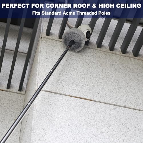 Tockrop Grey Cobweb Duster Head Brush - High Efficiency Cleaning Tool