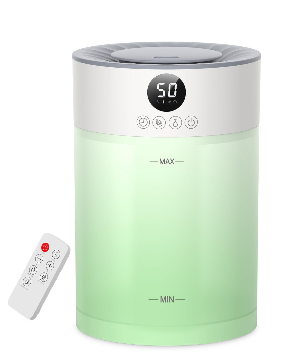 Abolee Humidifiers for Plants 4.5L Cool Mist with Essential Oil Diffuser, Humidifier Large Room, 24dB Quiet Air Humificador fit Baby Nursery & Bedroom, 360° Adjustable, Easy Fill & Cleaning (White)