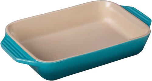 Le Creuset Stoneware Rectangular Dish - 1.8 Qt. (10.5" x 7") | Vibrant Caribbean Color