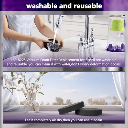 LEFITPA 4-Pack Replacement Vacuum Filters for Bissell Models