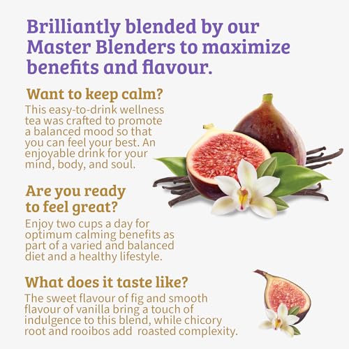 Twinings Adaptogens Calm Tea, Ashwagandha Fig & Vanilla, 18 Tea Bags