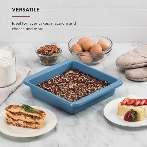 KitchenAid 9-Inch Square Cake Pan, Nonstick Aluminized Steel, Blue Velvet